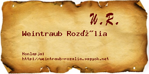 Weintraub Rozália névjegykártya