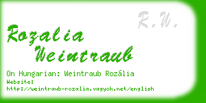 rozalia weintraub business card