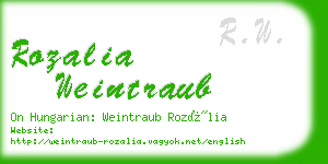 rozalia weintraub business card